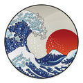 Ancient Great Japanese Wave Print Round Floor Mat