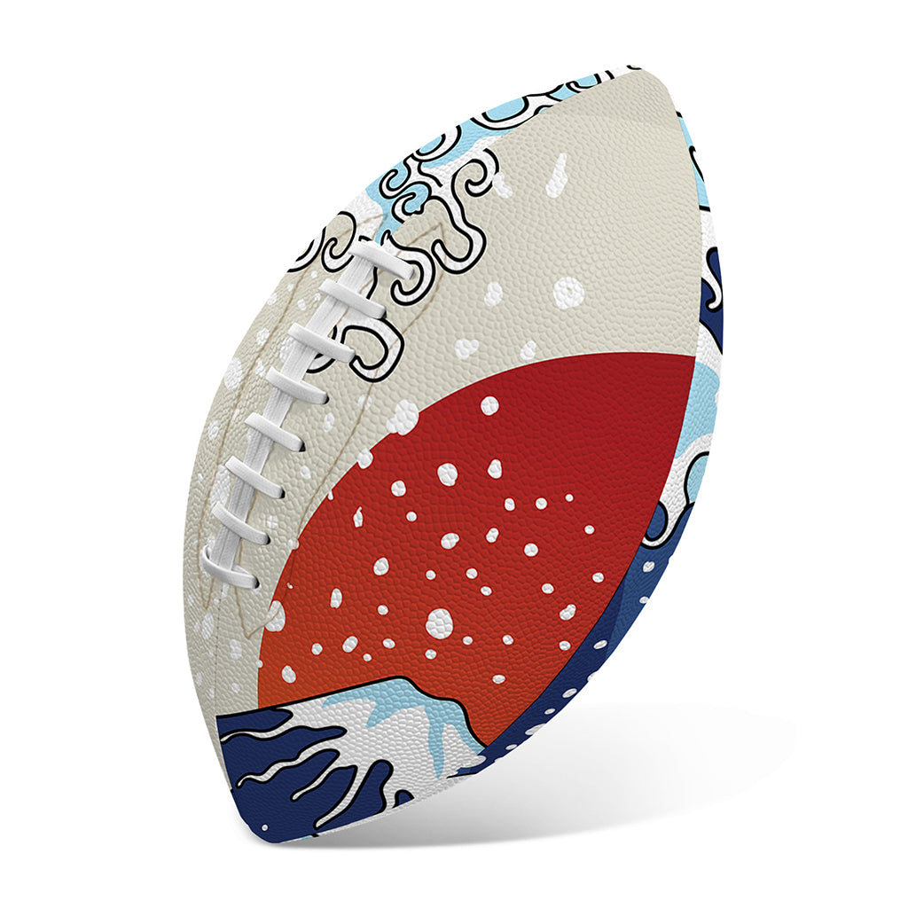 Ancient Great Japanese Wave Print Rugby Ball
