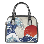 Ancient Great Japanese Wave Print Shoulder Handbag