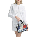 Ancient Great Japanese Wave Print Shoulder Handbag