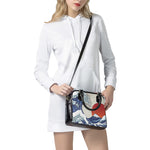 Ancient Great Japanese Wave Print Shoulder Handbag