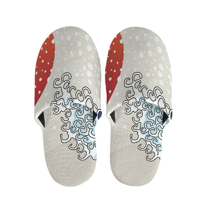 Ancient Great Japanese Wave Print Slippers