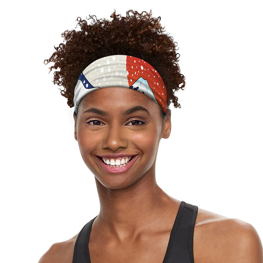 Ancient Great Japanese Wave Print Sports Headband