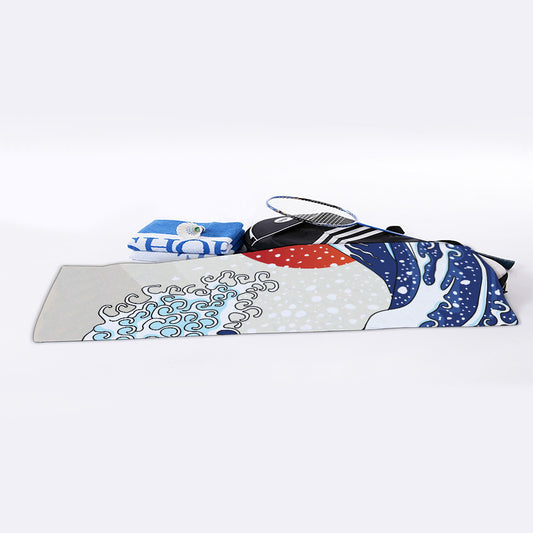 Ancient Great Japanese Wave Print Sports Towel