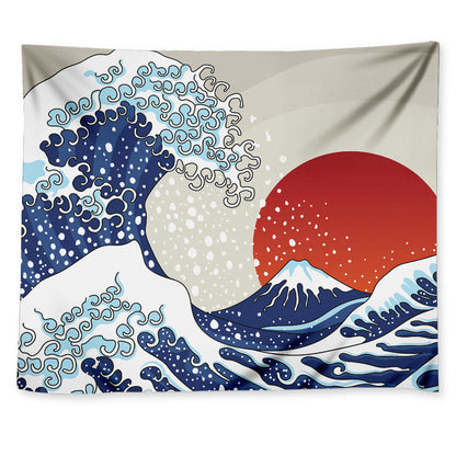 Ancient Great Japanese Wave Print Tapestry