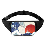 Ancient Great Japanese Wave Print Waist Bag