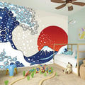 Ancient Great Japanese Wave Print Wall Sticker