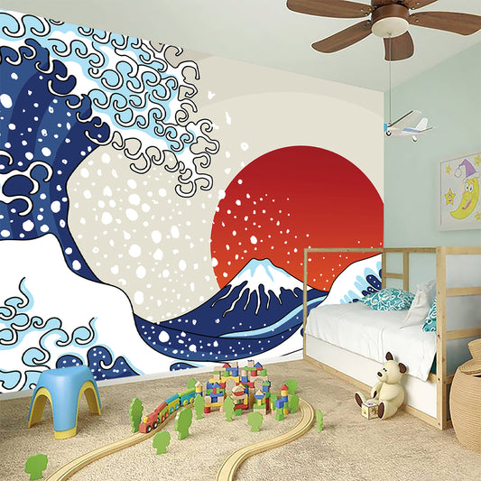 Ancient Great Japanese Wave Print Wall Sticker