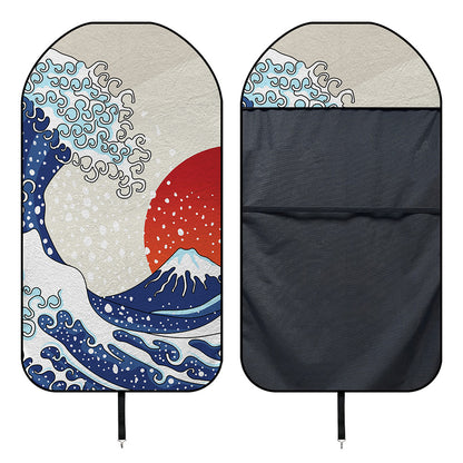Ancient Great Japanese Wave Print Waterproof Car Seat Cover