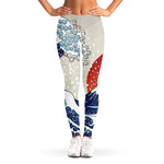 Ancient Great Japanese Wave Print Women's Leggings