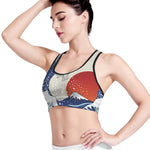 Ancient Great Japanese Wave Print Women's Sports Bra