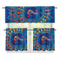 Ancient Indian Warli Tribal Print 3 Piece Kitchen Curtains
