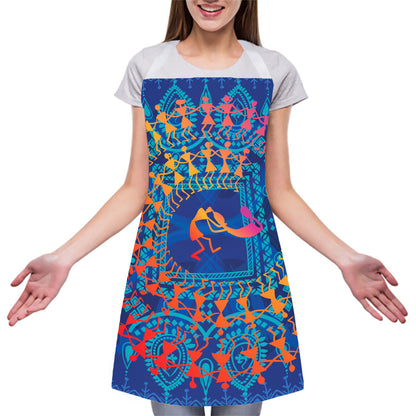 Ancient Indian Warli Tribal Print Adjustable Apron