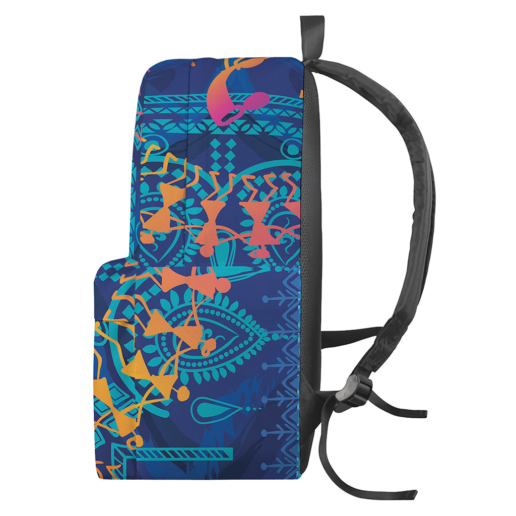 Ancient Indian Warli Tribal Print Backpack