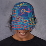 Ancient Indian Warli Tribal Print Baseball Cap