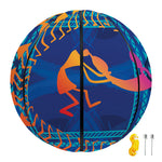 Ancient Indian Warli Tribal Print Basketball