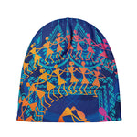 Ancient Indian Warli Tribal Print Beanie