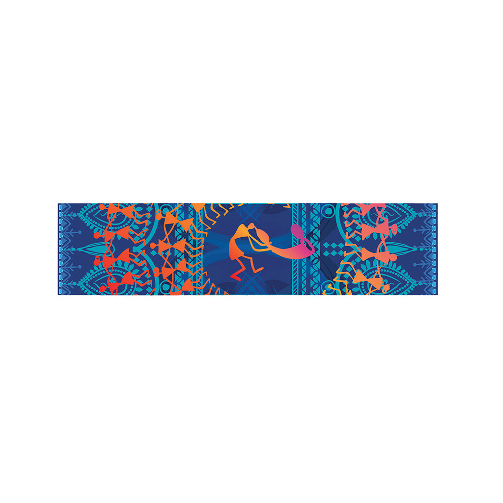 Ancient Indian Warli Tribal Print Bed Runner