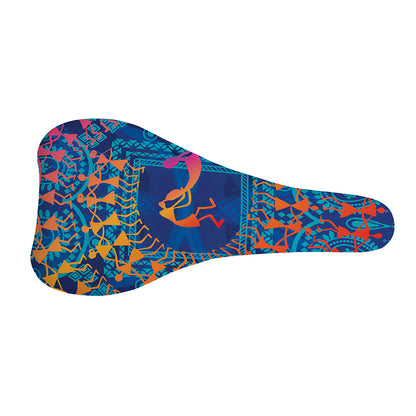 Ancient Indian Warli Tribal Print Bicycle Seat Cover