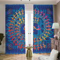 Ancient Indian Warli Tribal Print Dimout Pencil Pleat Curtains