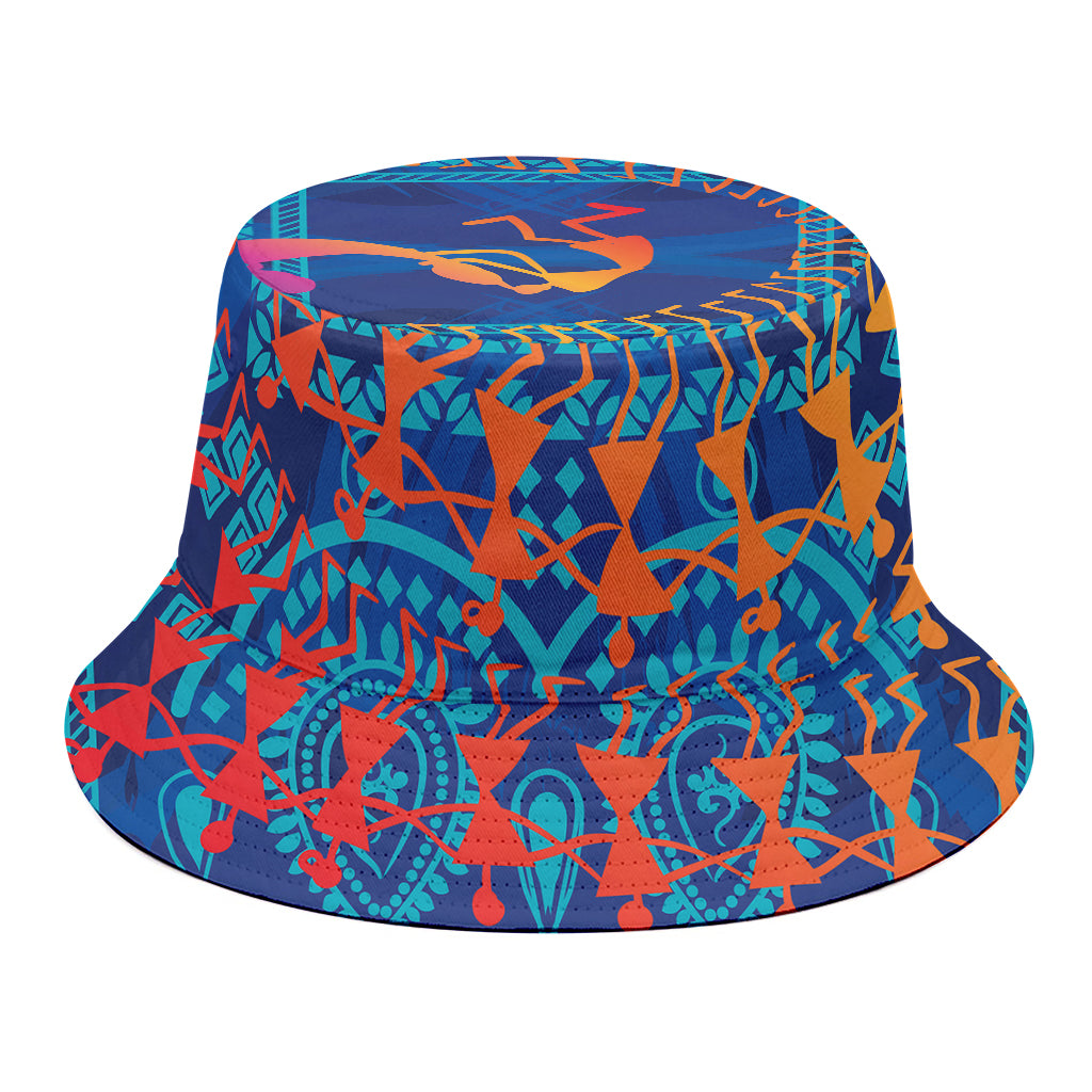 Ancient Indian Warli Tribal Print Bucket Hat