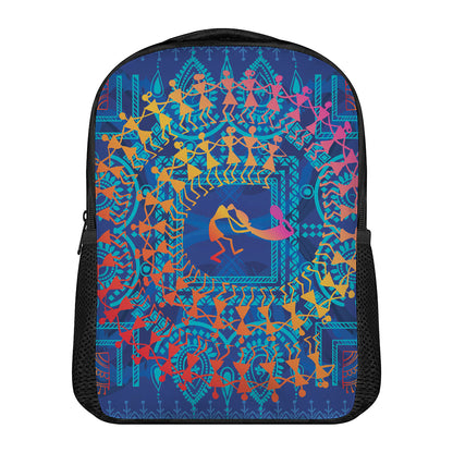 Ancient Indian Warli Tribal Print Casual Backpack