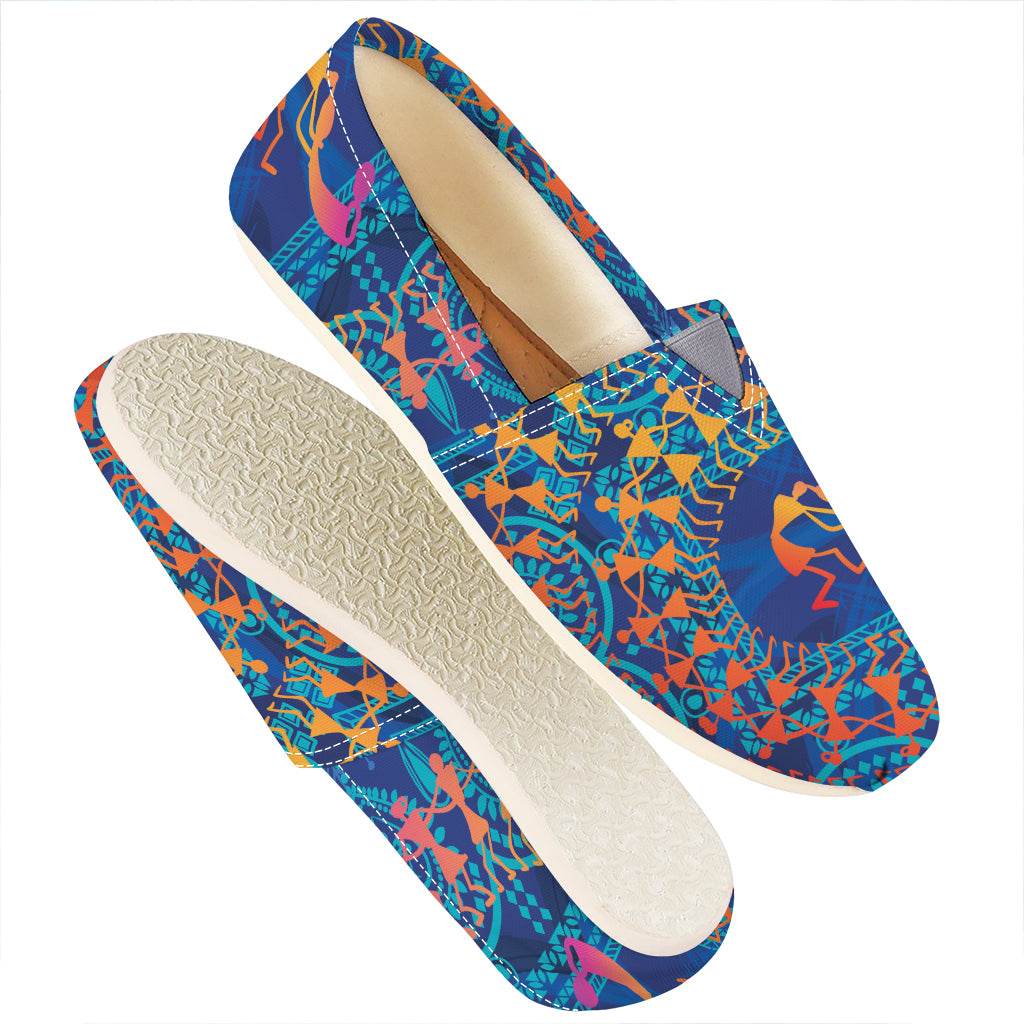 Ancient Indian Warli Tribal Print Casual Shoes
