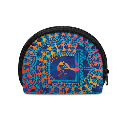 Ancient Indian Warli Tribal Print Coin Purse