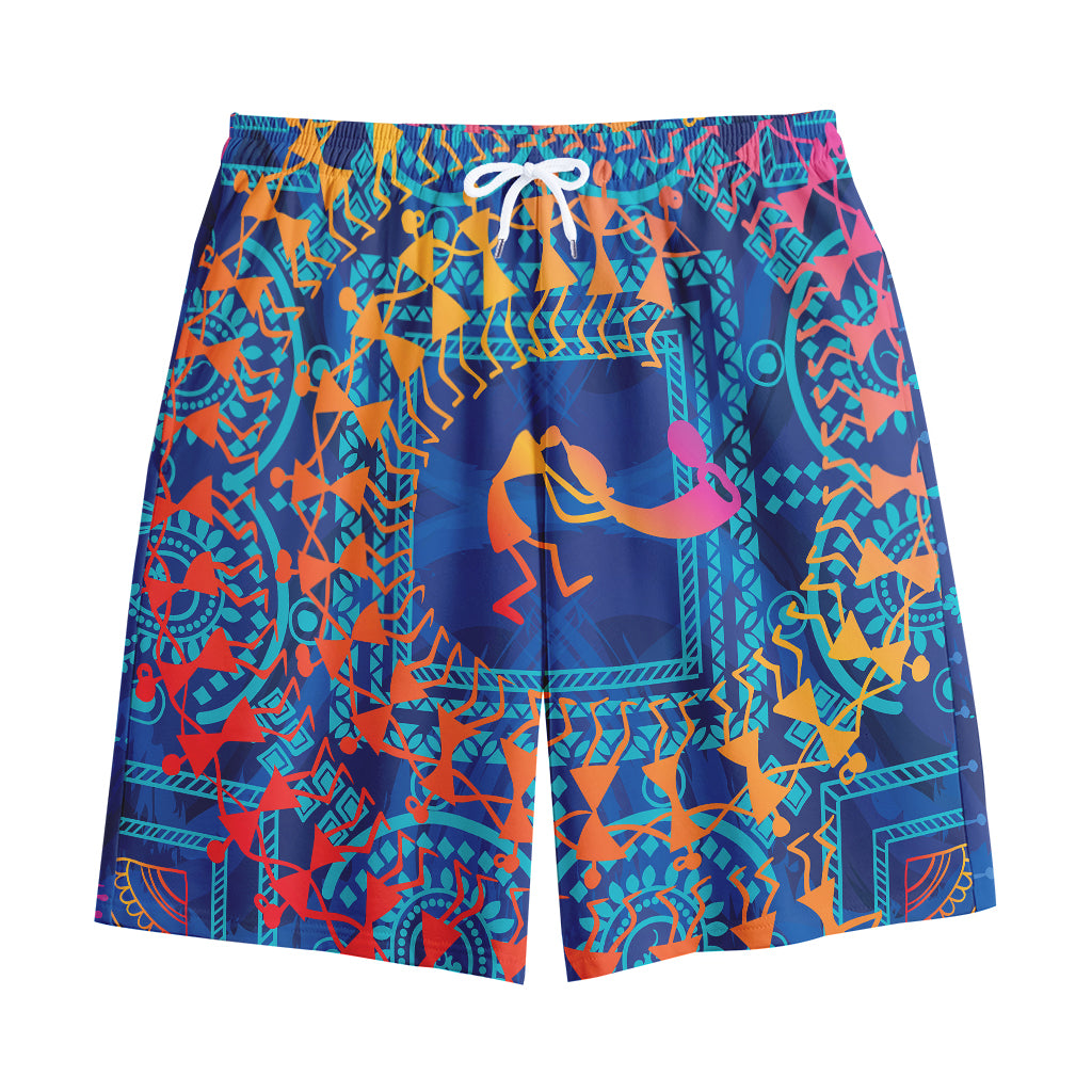 Ancient Indian Warli Tribal Print Cotton Shorts