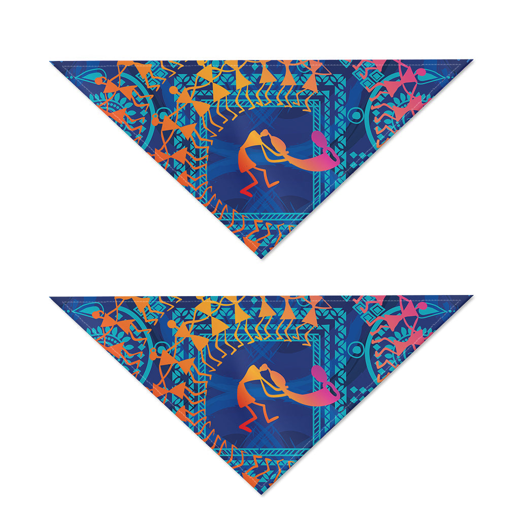 Ancient Indian Warli Tribal Print Dog Bandana
