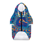 Ancient Indian Warli Tribal Print Dog Zip Up Hoodie