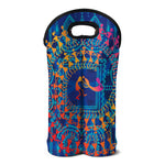 Ancient Indian Warli Tribal Print Double Neoprene Wine Tote