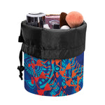 Ancient Indian Warli Tribal Print Drawstring Makeup Bag