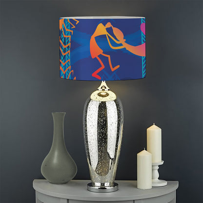 Ancient Indian Warli Tribal Print Drum Lamp Shade