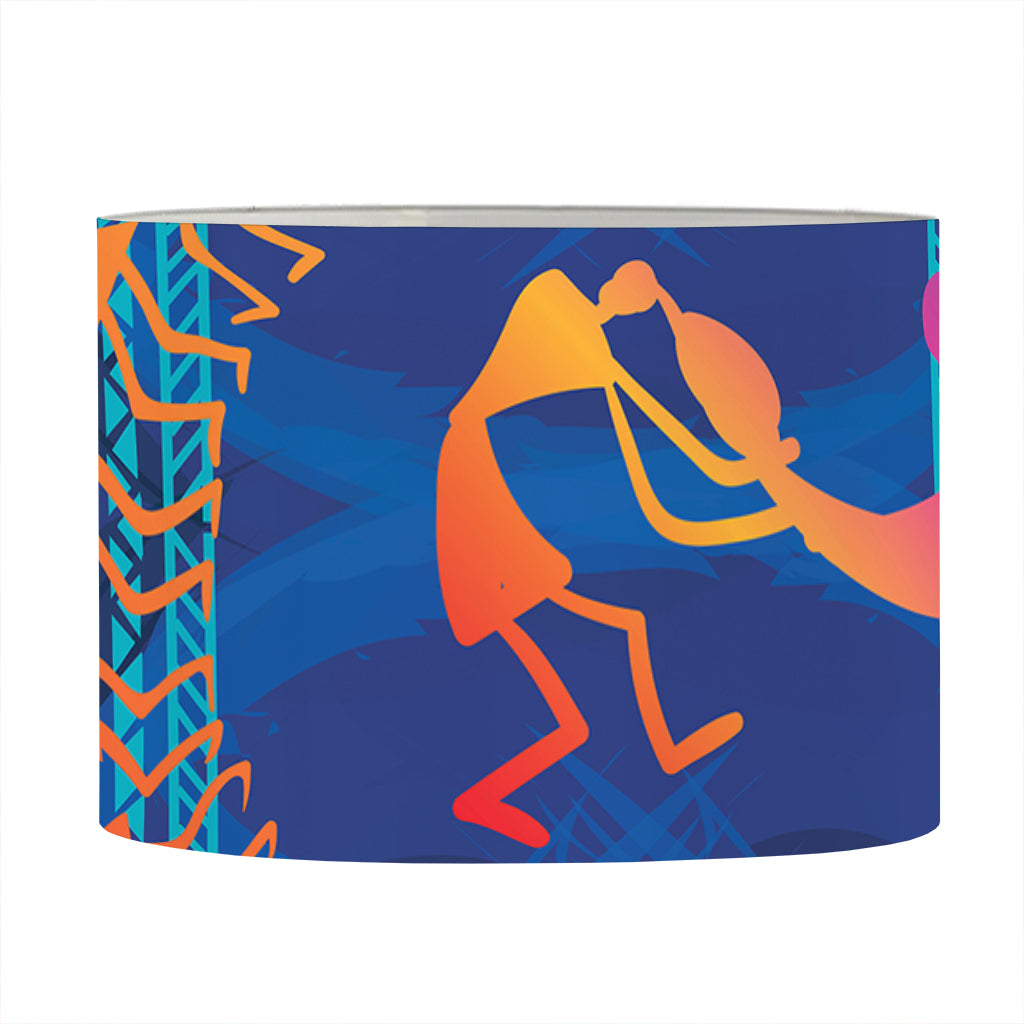 Ancient Indian Warli Tribal Print Drum Lamp Shade