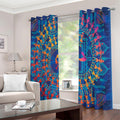 Ancient Indian Warli Tribal Print Extra Wide Grommet Curtains