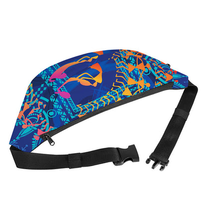 Ancient Indian Warli Tribal Print Fanny Pack