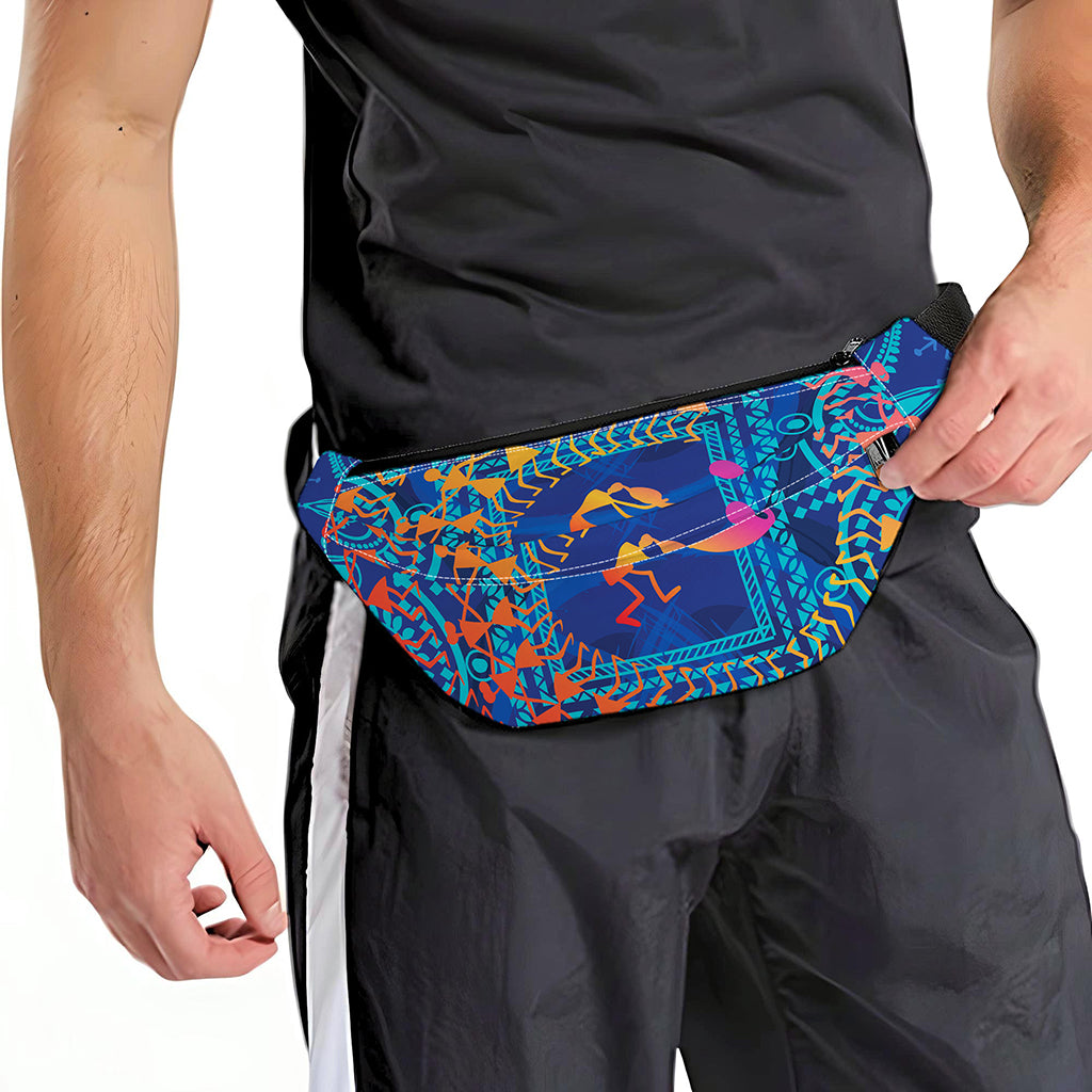Ancient Indian Warli Tribal Print Fanny Pack