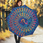 Ancient Indian Warli Tribal Print Foldable Umbrella