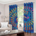 Ancient Indian Warli Tribal Print Grommet Curtains