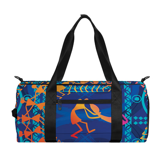 Ancient Indian Warli Tribal Print Gym Bag
