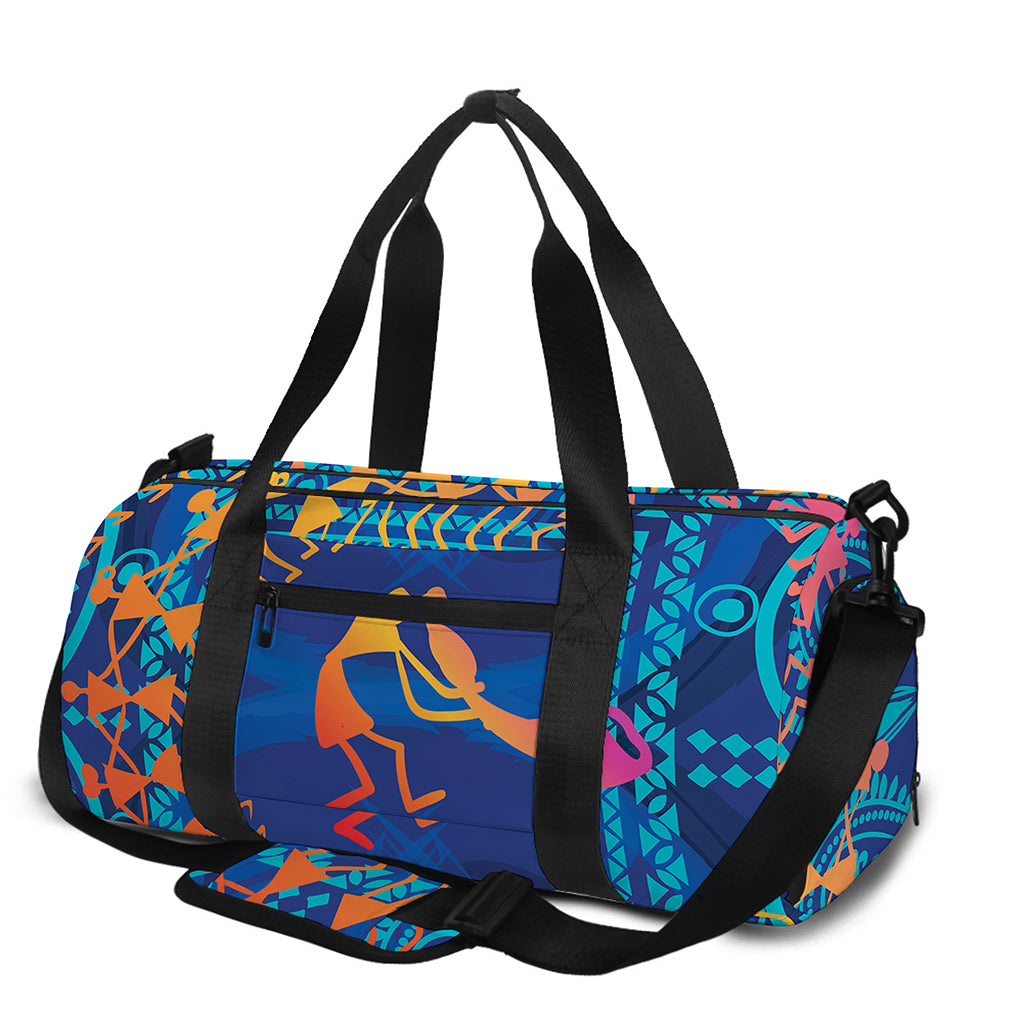 Ancient Indian Warli Tribal Print Gym Bag