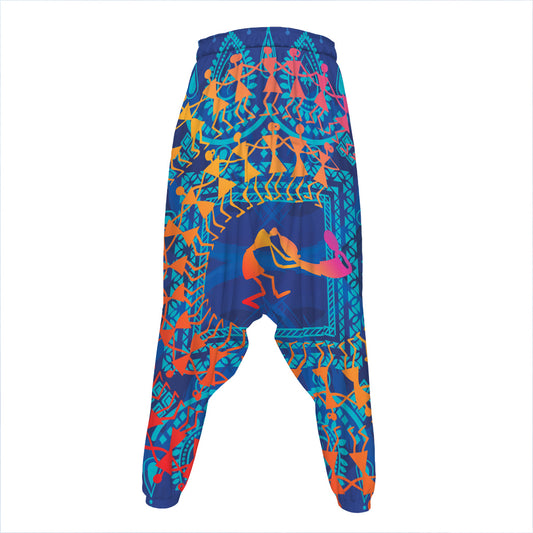 Ancient Indian Warli Tribal Print Hammer Pants