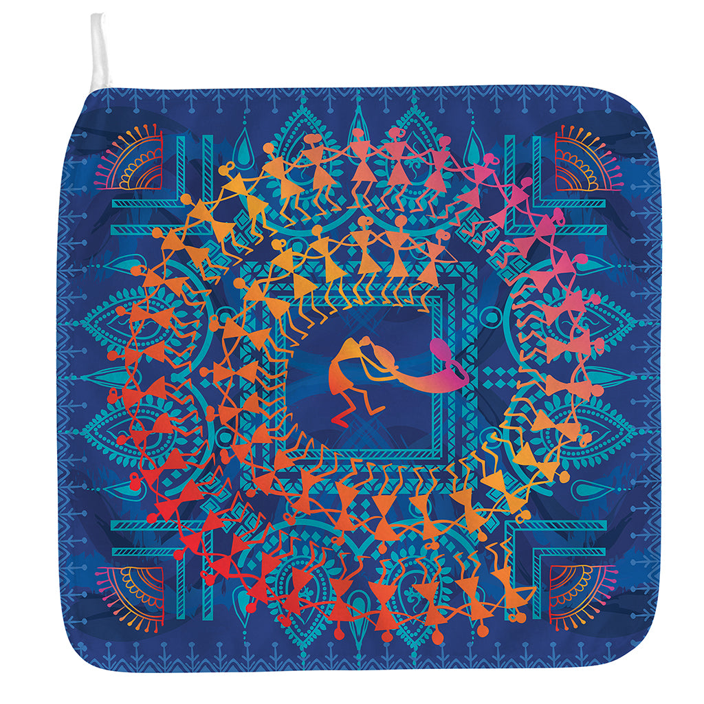 Ancient Indian Warli Tribal Print Hand Towel