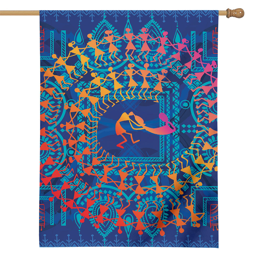 Ancient Indian Warli Tribal Print House Flag