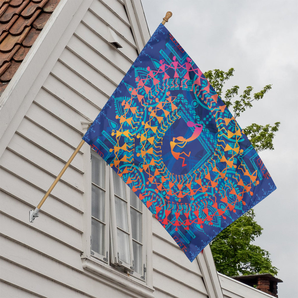 Ancient Indian Warli Tribal Print House Flag