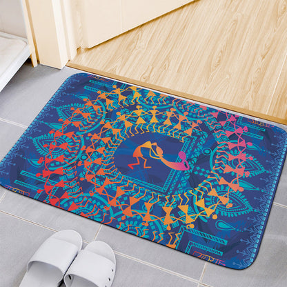 Ancient Indian Warli Tribal Print Indoor Door Mat
