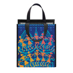 Ancient Indian Warli Tribal Print Insulated Lunch Tote