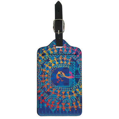 Ancient Indian Warli Tribal Print Luggage Tag