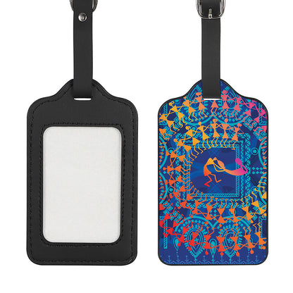 Ancient Indian Warli Tribal Print Luggage Tag